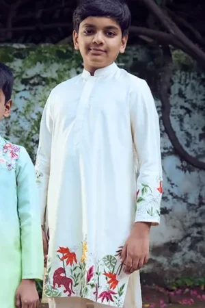 Ivory Explorer boys ivory kurta set